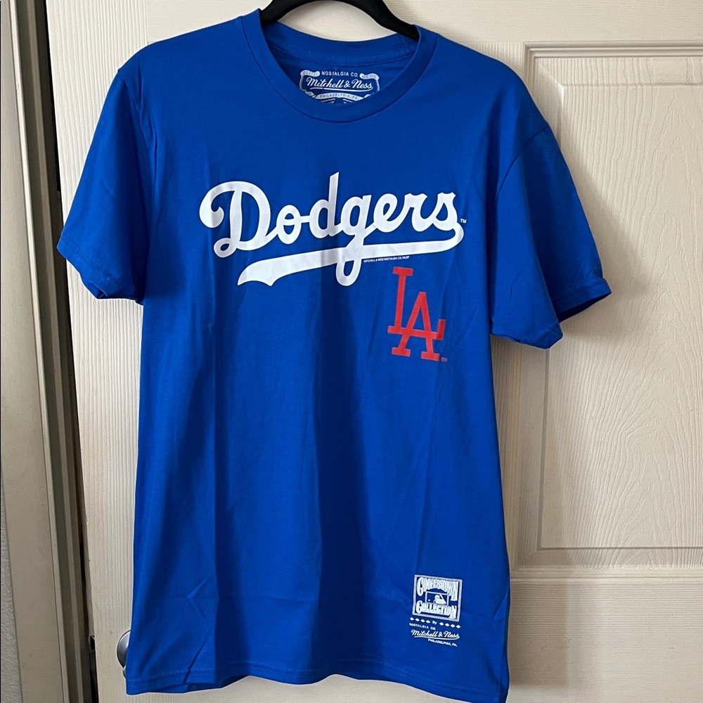 Mitchell & Ness Blue Dodgers Short Sleeve Tee